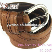 Brown Skinny PU Plain Belt For Women